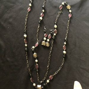 2 necklace and earring sets.